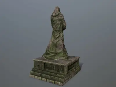 old statue 4 Low-poly 3D model