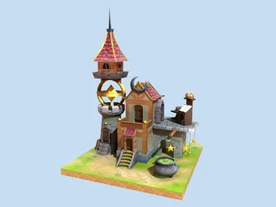 Magic Store - Strategy Game Pack Low-poly 3D model