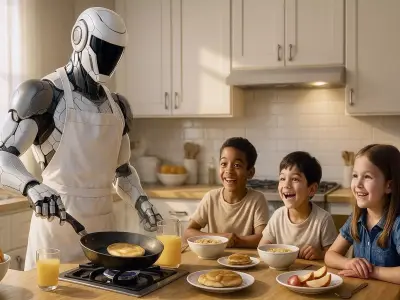 White Robot Low-poly 3D model