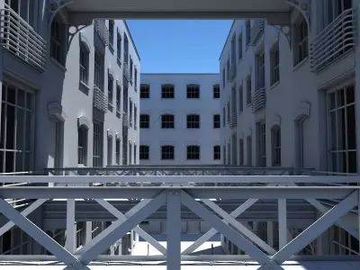 3D Building Alleyway 3D model