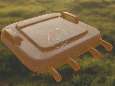 Rigged Residual Waste Can 120L -Low-Poly-Version- Low-poly 3D model