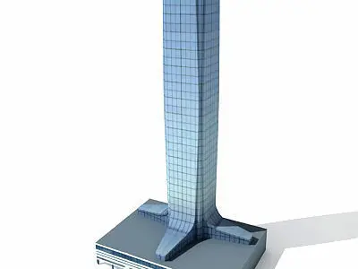 Tall Office Building 109 Low-poly 3D model