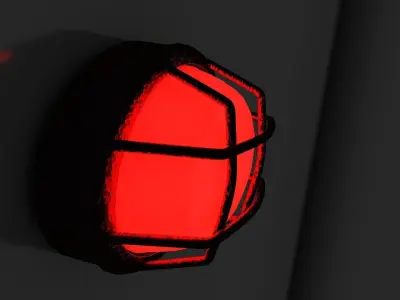 Bulkhead Light Low-poly 3D model