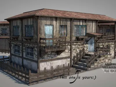 Anatolian Village House 8 Low-poly 3D model