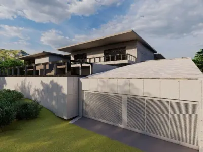Casa Scene-villa-modern house 3D model 88