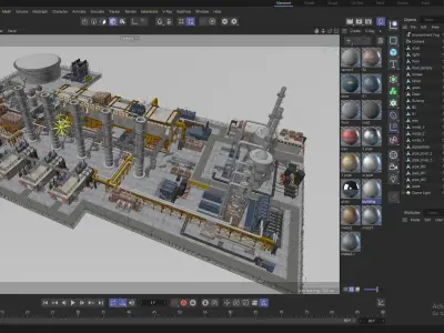 OilFactory 3D model