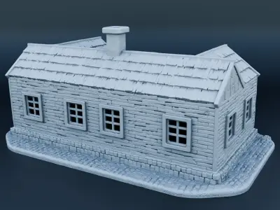 Medieval house 3D print model