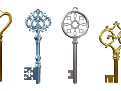 Keys Pack - 10 in 1 3D model
