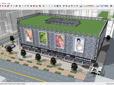 Sketchup Shopping Center 166 3D model