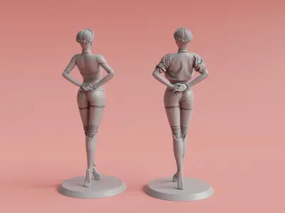 Ballerina Twins Robots 3D print model