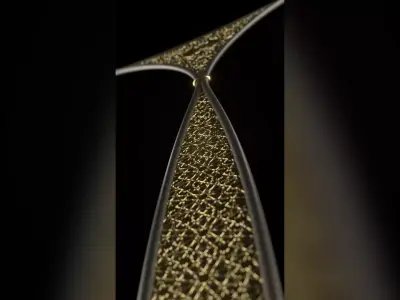 Street Light Modern - Modern Saudi Street Light 3D model