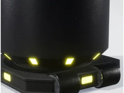 Bin Sci-Fi Low-poly 3D model