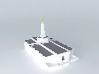 LDS. Temple Mormon, Merida, Yucatan, Mexico 92nd. operating. Free 3D model