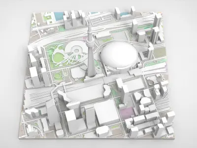 Cityscape Toronto Canada 3D model