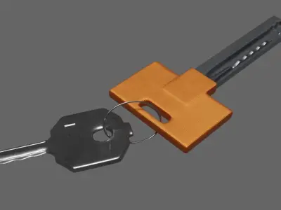 Home Keys With Key Chain Free 3D model