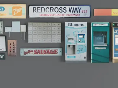 Essential Sign Kit  Low-poly 3D model