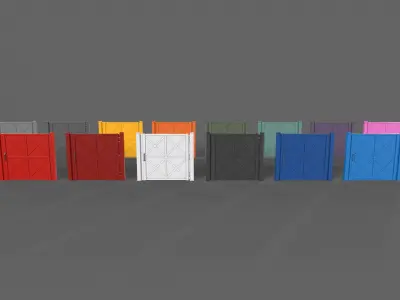 PBR Metal Gate A 3D Model Pack