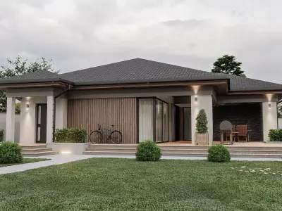 Residential house 3D model get