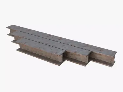 Iron Beams Low-poly 3D model