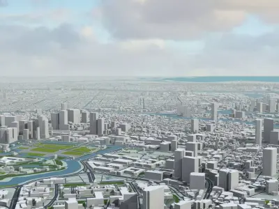 Tokyo Japan Low-poly 3D model