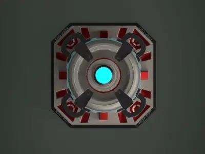Force field generator Low-poly 3D model