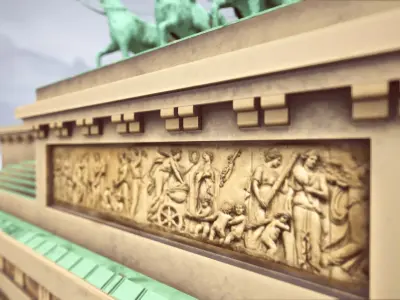 Brandenburg Gate  Low-poly 3D model