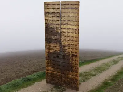 Ancient Bronze Riveted Doors Pack 3 Low-poly 3D model