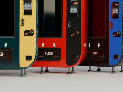 Vending Machine Digital Low-poly 3D model