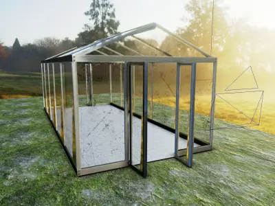 Green House Glass 3D model