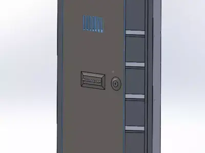 Small Steel Cabinet for Decor and Projects Free low-poly 3D model