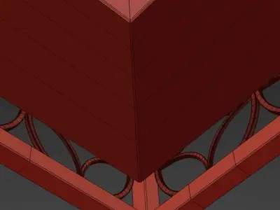 Chandelier Metal Rectangular Horchowv 3D model