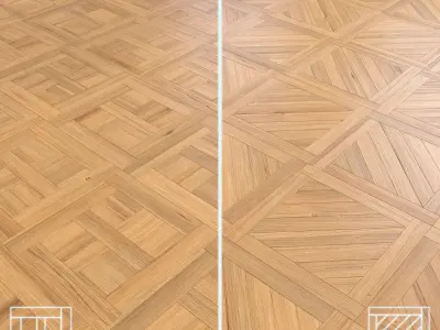 Parquet - Laminate - Wooden floor 2 in 1 Low-poly 3D model 79