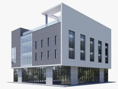 Hospital Low-poly 3D model