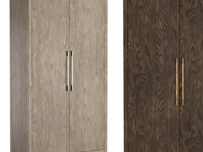 FRENCH CONTEMPORARY PANEL DOUBLE-DOOR CABINET 3D model