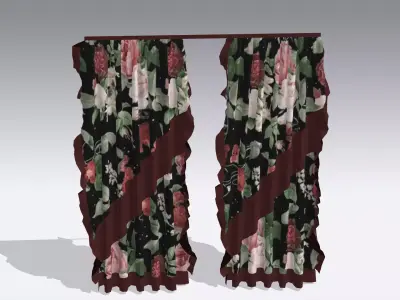 Curtain Low-poly 3D model 38