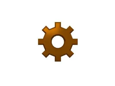 Gear Symbol v2 011 Low-poly 3D model