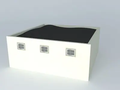 Modern Compact Canarian House V1 Free 3D model