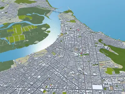 Natal Brazil 30km Low-poly 3D model