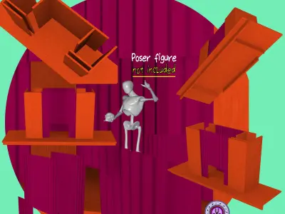 Theater Stage FBX and OBJ 3D model