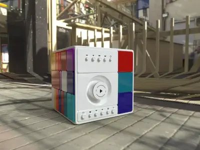 Music centres Low-poly 3D model