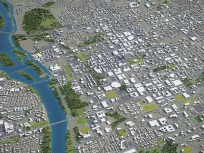 Columbia  Low-poly 3D model