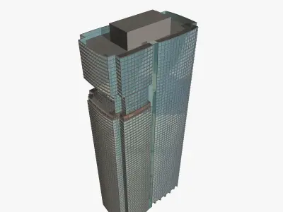 Twins Skyscrapers 3D model