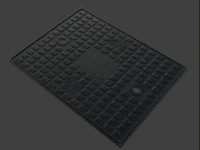 Manhole-Sewer-Drain Covers 15 PBR Texture Set Texture