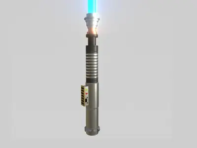 Star Wars Lightsaber 02 Blue - SciFi Character Weapon Low-poly 3D model
