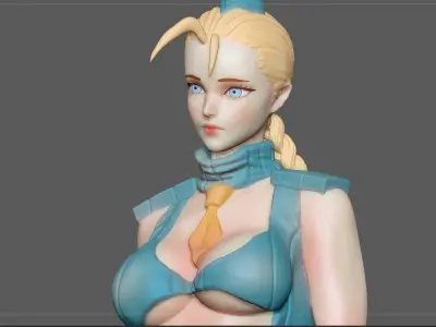 CAMMY STREET FIGHTER GAME CHARACTER GIRL ANIME WOMAN 3D print model