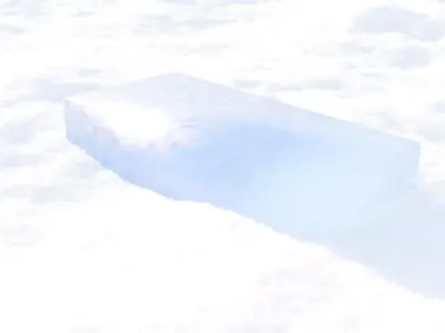 Ice Block Realistic Frozen Material 3D model