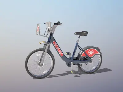 Public Bike Hire Scheme Low-poly 3D model