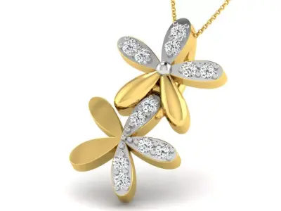 diamonds pendant 3D print model 34