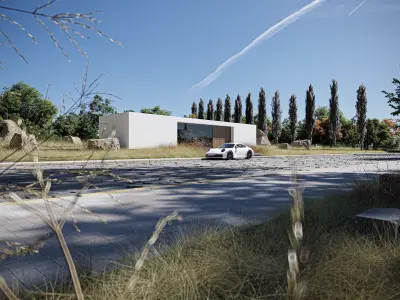 Savana Dry Exterior House Low-poly 3D model