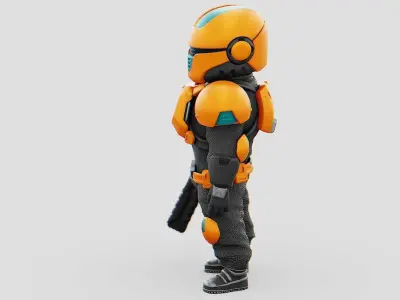 TOON TROOPER AHILLON  RIGGED 3D model